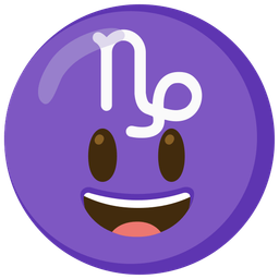 Capricorn and Grinning face with big eyes