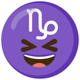 Capricorn and Grinning squinting face