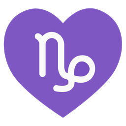 Capricorn and heart suit