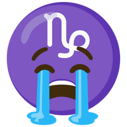 Capricorn and loudly crying face