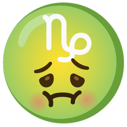 Capricorn and nauseated face