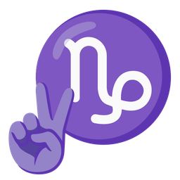 Capricorn and peace symbol