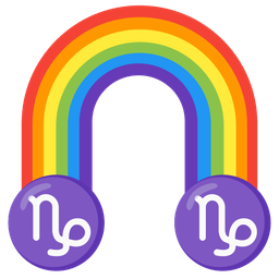 Capricorn and rainbow