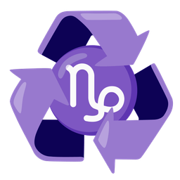 Capricorn and recycling symbol