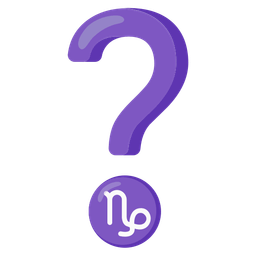 Capricorn and red question mark