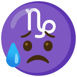 Capricorn and sad but relieved face
