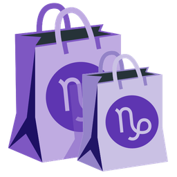 Capricorn and shopping bags