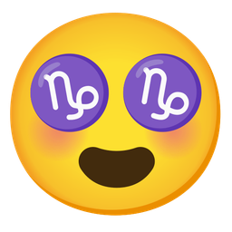 Capricorn and Smiling face with heart-eyes