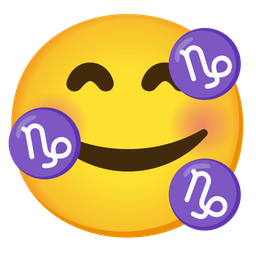 Capricorn and Smiling face with hearts
