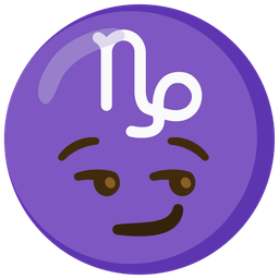 Capricorn and smirking face