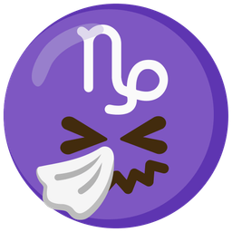 Capricorn and sneezing face