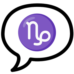 Capricorn and speech balloon