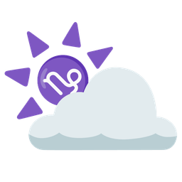 Capricorn and sun behind cloud