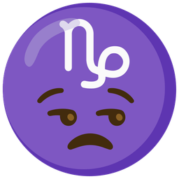 Capricorn and unamused face