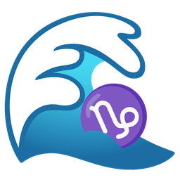 Capricorn and water wave