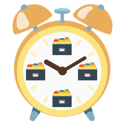 card file box and alarm clock