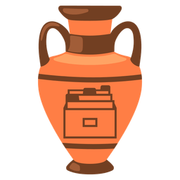 card file box and amphora