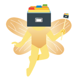 card file box and butterfly