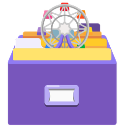 card file box and ferris wheel