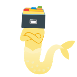 card file box and fish