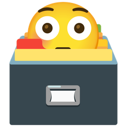 card file box and flushed face