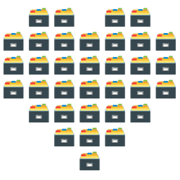 card file box and heart suit