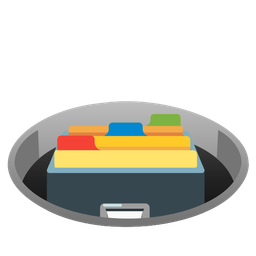 card file box and hole