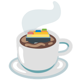 card file box and hot beverage