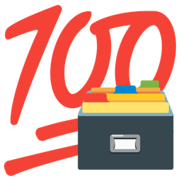 card file box and hundred points