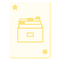 card file box and joker