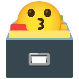 Card file box and Kissing face