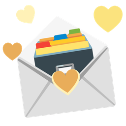 card file box and love letter