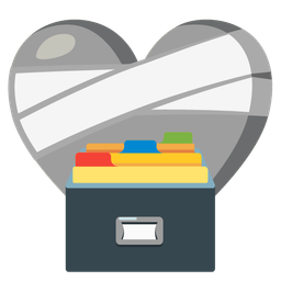 card file box and mending heart