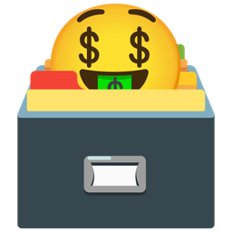 Card file box and Money-mouth face