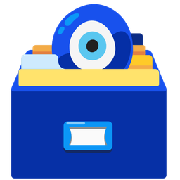 card file box and nazar amulet