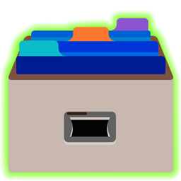 card file box and radioactive