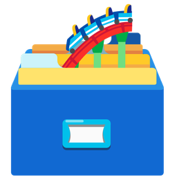 card file box and roller coaster