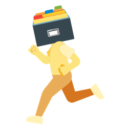 card file box and running shoe