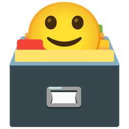 Card file box and Slightly smiling face