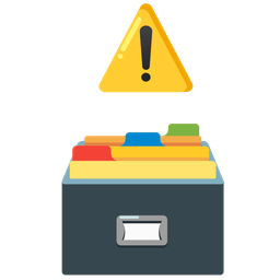 card file box and warning