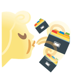 card file box and wind face