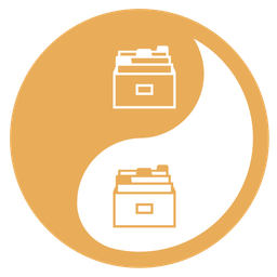 card file box and yin yang