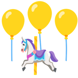 carousel horse and balloon