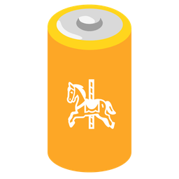 carousel horse and battery