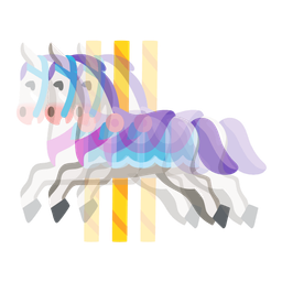 carousel horse and beating heart