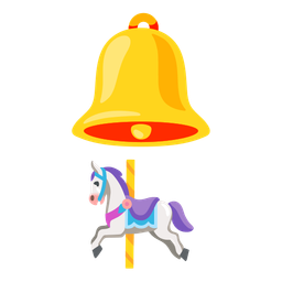 carousel horse and bell