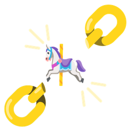 carousel horse and chains