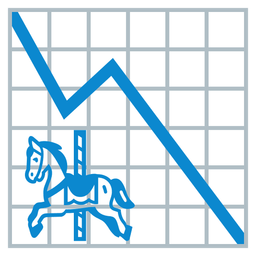 carousel horse and chart decreasing