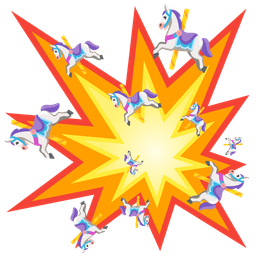 carousel horse and collision