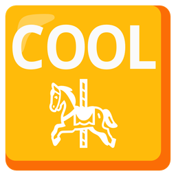 carousel horse and COOL button